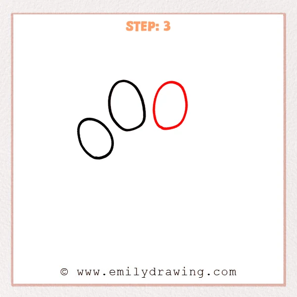 how to draw a paw print - Step 3
